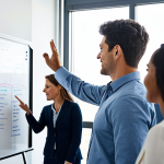 투자 후 스타트업의 운영 관리 방안 - Startup Leadership**

"A diverse team of professionals collaborating in a modern, brightly lit offic...