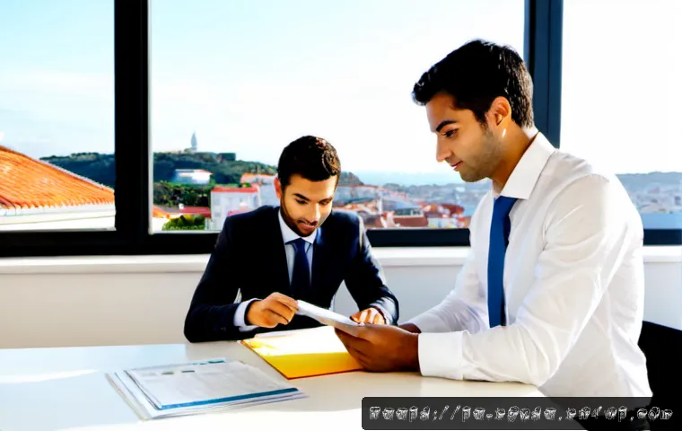 Home 17 앤젤 투자와 세금 관련 사항 - Photorealistic Portuguese startup investment meeting in a bright Lisbon coworking office, an experie...